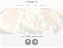 Tablet Screenshot of cornerbistrotl.com